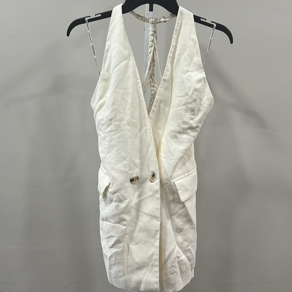 Sabina Musayev Lincoln Vest Dress in White Snow - Picture 12 of 16
